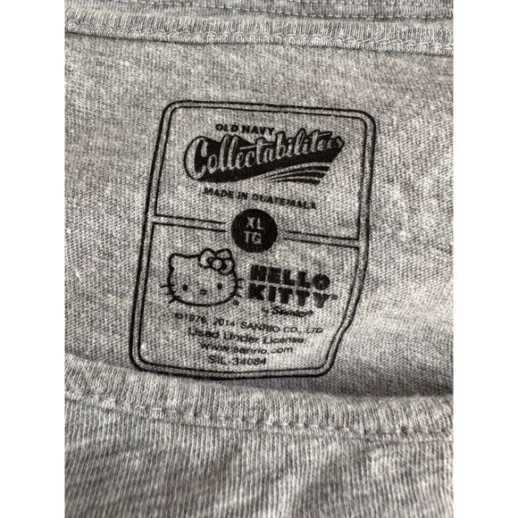 Old Navy Hello Kitty Winking Polka Dot Heather Grey Graphic Tee Shirt Girls XL - Picture 3 of 5